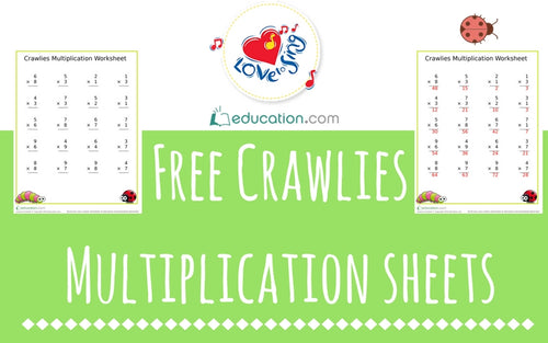 Free Crawlies Multiplication Sheets