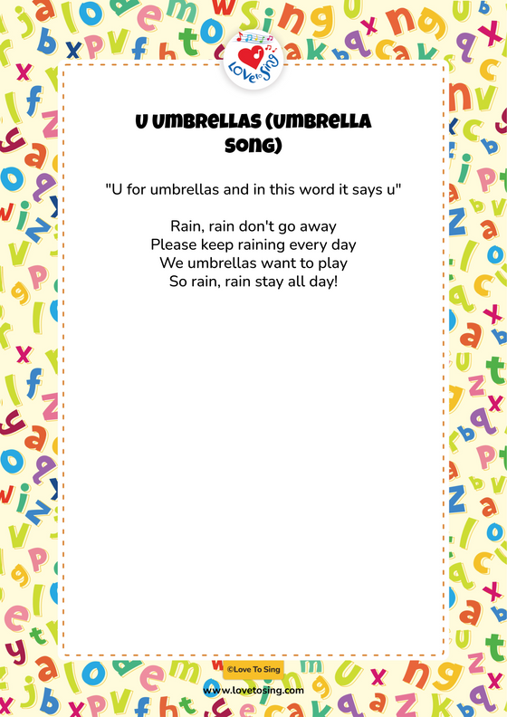 U Umbrellas (Umbrella Song)
