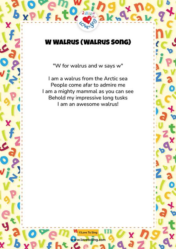 W Walrus (Walrus Song)