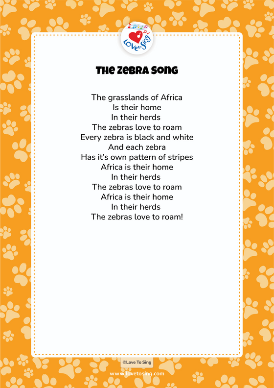 The Zebra Song