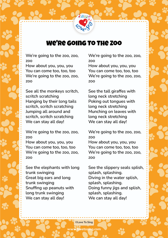 We're Going To The Zoo