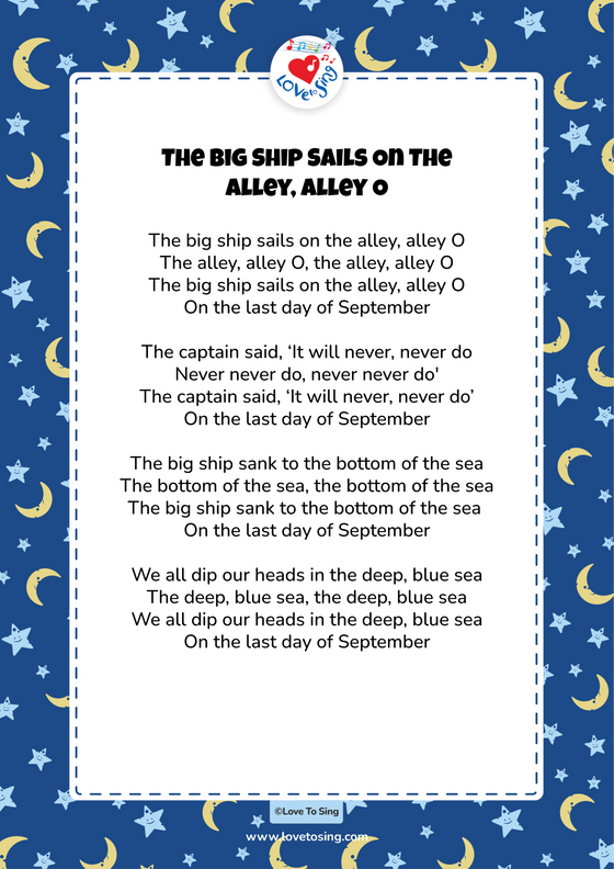 The Big Ship Sails On The Alley, Alley O