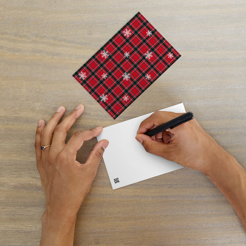 Christmas Tartan Postcard
