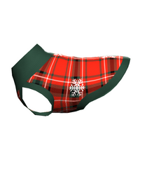 Red Tartan Knitted Christmas Pet Sweater