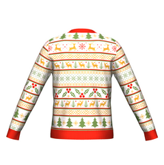 Christmas Icons Ugly Christmas Sweater Back View