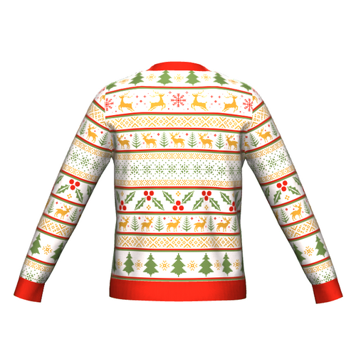 Christmas Icons Ugly Christmas Sweater Back View