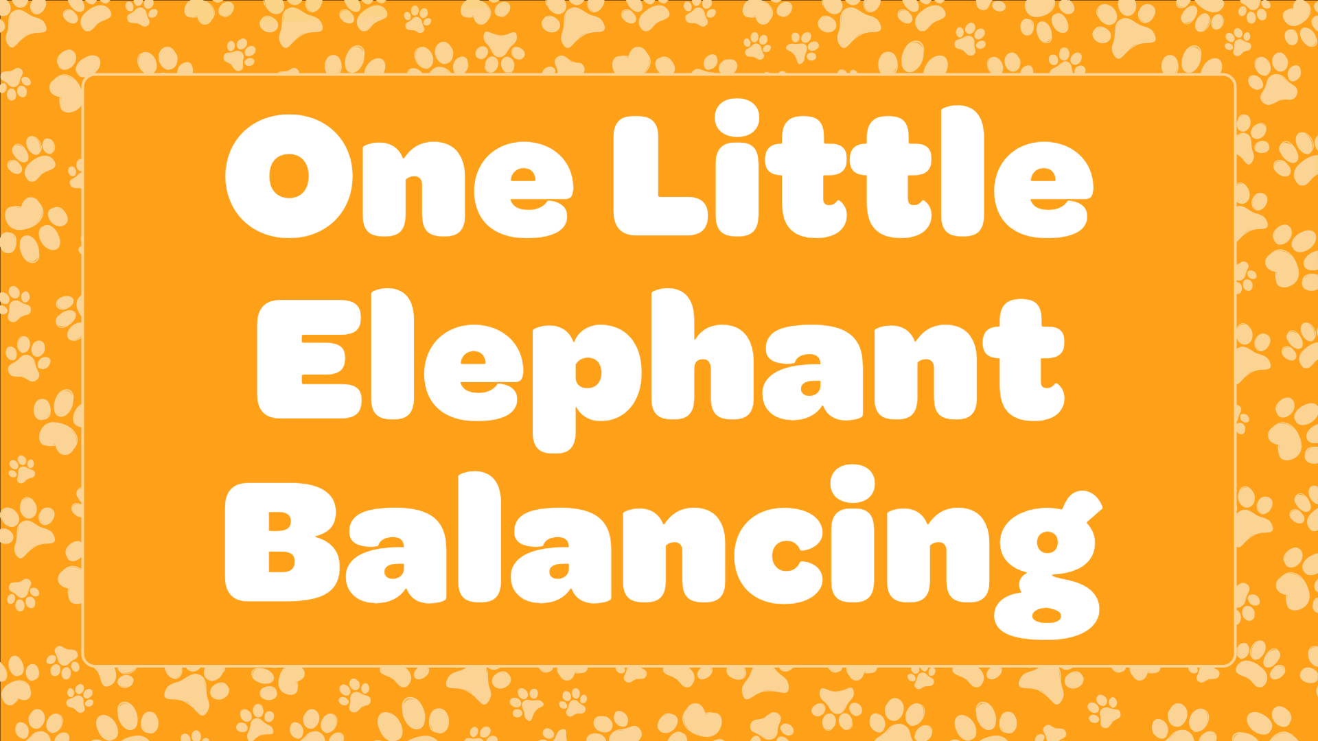 One Little Elephant Balancing