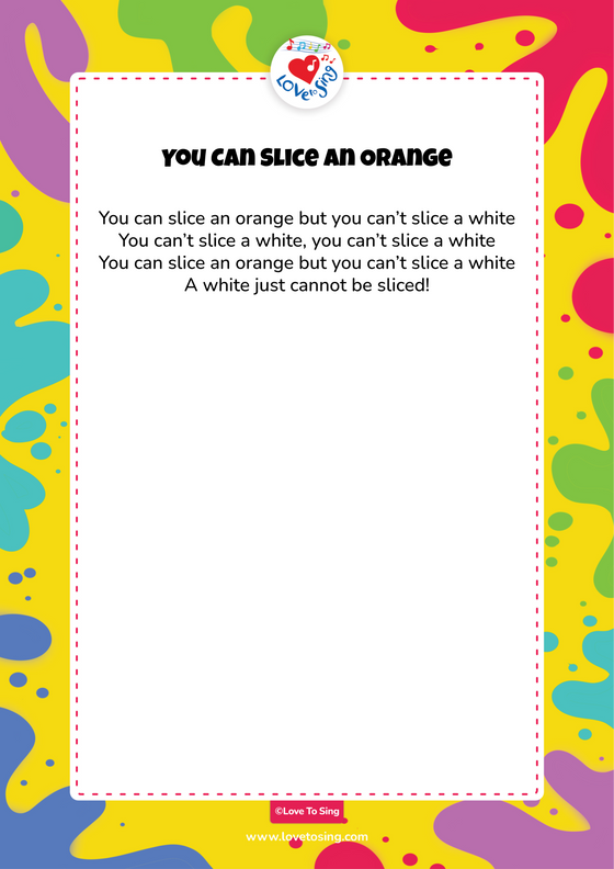 You Can Slice An Orange