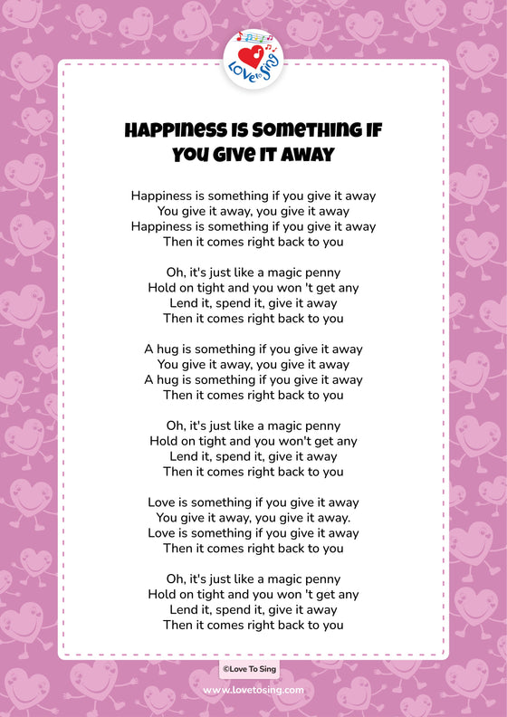 Happiness Is Something If You Give It Away