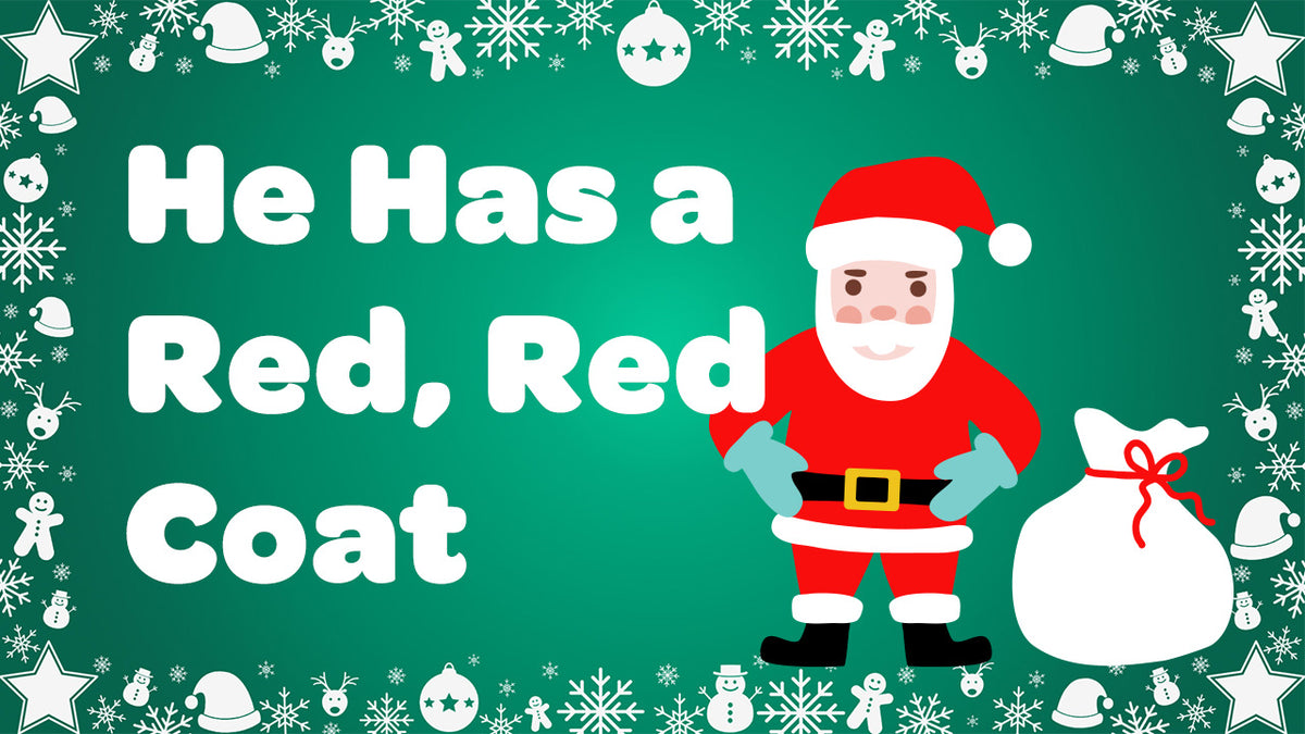 Santa He Has a Red Red Coat Instrumental with Lyrics Video Song Download