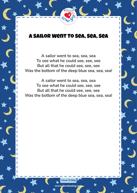 A Sailor Went To Sea, Sea, Sea