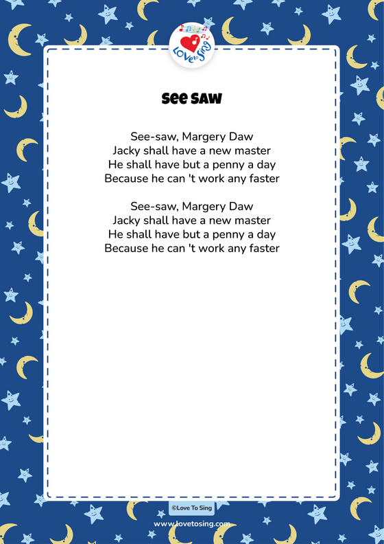 See-Saw, Margery Daw