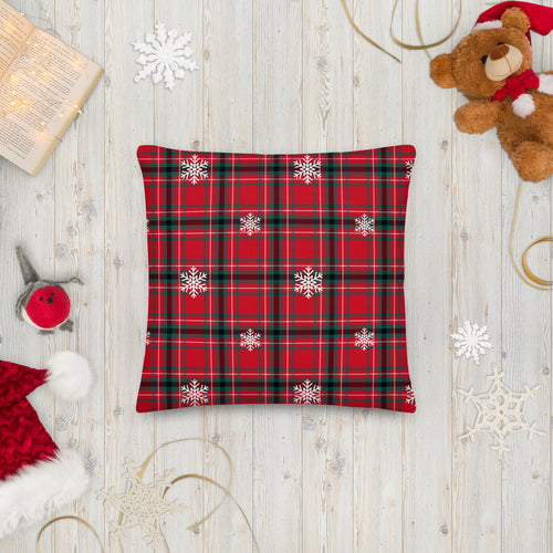 Christmas Tartan Premium Pillow