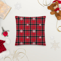 Christmas Tartan Premium Pillow
