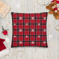 Christmas Tartan Square Premium Pillow - 22" x 22"