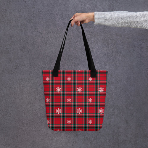 Red Tartan Christmas Tote bag