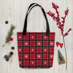 Red Tartan Christmas Tote bag