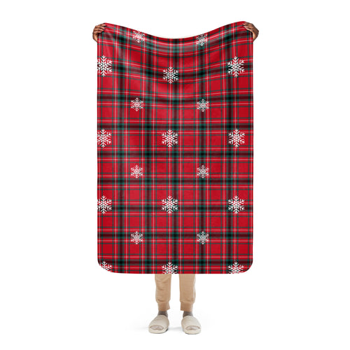 Christmas Tartan Sherpa Blanket