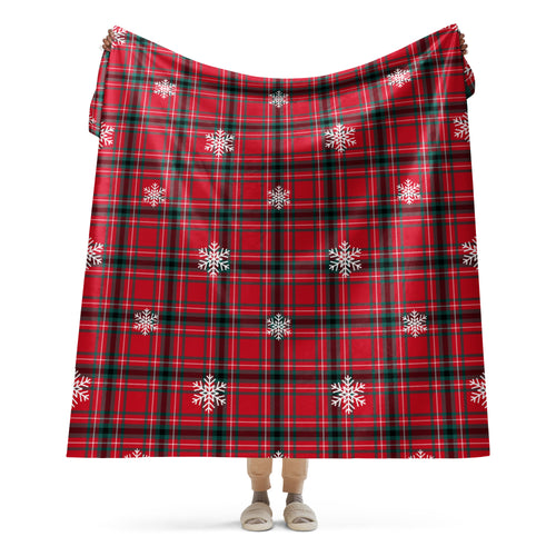 Christmas Tartan Sherpa Blanket