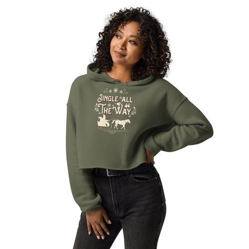 Jingle All the Way Crop Hoodie