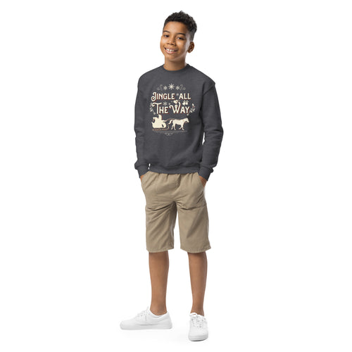 Jingle All the Way Youth crewneck sweatshirt