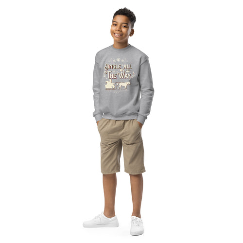 Jingle All the Way Youth crewneck sweatshirt