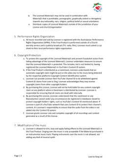 All in One Church Copyright and Livestream Licence Page 3 | Love to Sing