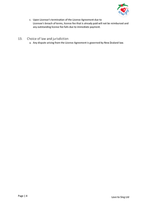 School Copyright Licence Page 4 | Love to Sing