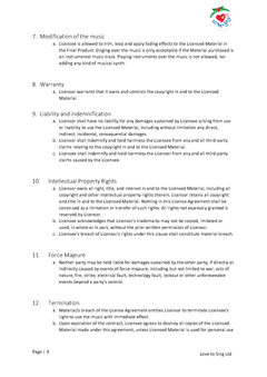 Single Use Performance Church Copyright Licence Page 3 | Love to Sing