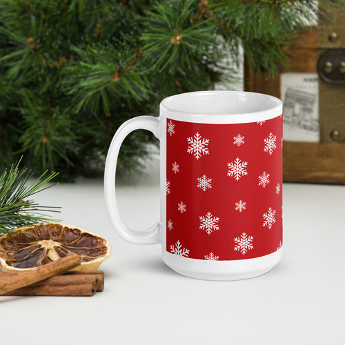Christmas Snowflake Pattern Coffee Mug 15oz | Love to Sing